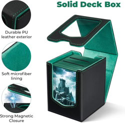 Deck Box for MTG Commander, Magnetic Trading Card Storage Box with Commander Dis - Image 4