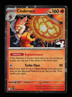 Cinderace 028/132 (Cosmos Holo),Rare Prize Pack Pokemon Card - Image 1