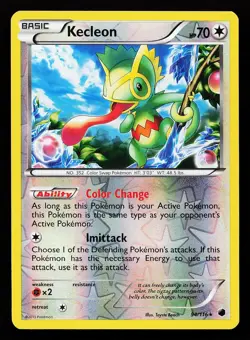 Kecleon 94/116 Reverse Holo Rare Plasma Freeze Pokemon Card - Image 1