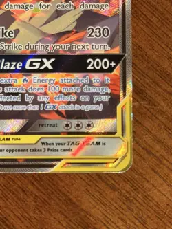 Pokemon TCG Tag Team Card Reshiram & Charizard GX Black Star Promo SM201 LP - Image 2