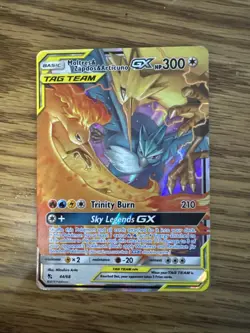 Pokemon Moltres Zapdos Articuno GX TCG Holo Card 44/68 Tag Team - Image 1