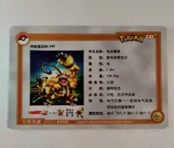 2010 Pokemon Electivire Chinese ID Card Holo Full Art - Image 5