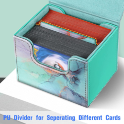 Card Deck Box Compatible with MTG/TCG/CCG, Magnetic Game Card Case Large Size Fi - Image 4