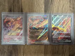 Pokemon TCG Team Rocket's Moltres ex Destined Rivals Stamped UPC Promo Cards X3 - Image 1