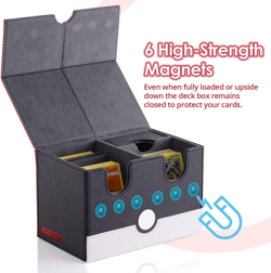 Card Deck Box with 2 Dividers and a Dice Tray for MTG Cards, 380+ Card Storage B - Image 5