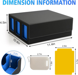Card Deck Box for MTG Commander Deck Box with 8 Dividers Fits 1800+ Single Sleev - Image 5