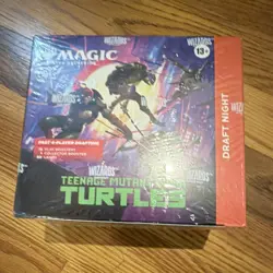Wizards Magic: The Gathering Draft Night TMNT Box 12+2 Boosters, 80 Lands - Image 1