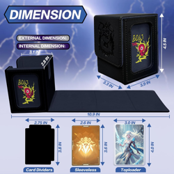 MTG Deck Box BTB for Commander Display, Fits 100 Double Sleeved Cards, 2 Divider - Image 3