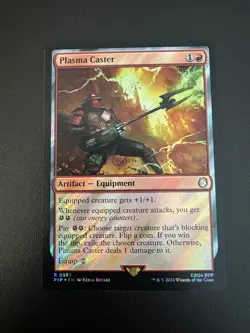 Plasma Caster SURGE FOIL Fallout 0592 PIP MTG Rare Unplayed Mint M/NM Pack Fresh - Image 1