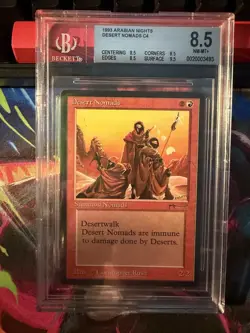 1993 Desert Nomads BGS 8.5 Near Mint Arabian Nights Magic the Gathering MTG - Image 1