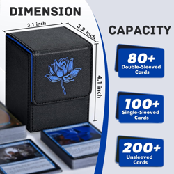 Card Deck Box for MTG Cards with 2 Dividers, Card Storage Box Fits 100+ Single S - Image 3