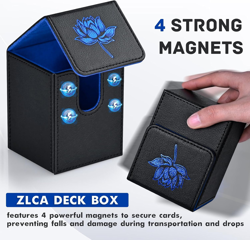 Card Deck Box for MTG Cards with 2 Dividers, Card Storage Box Fits 100+ Single S - Image 4