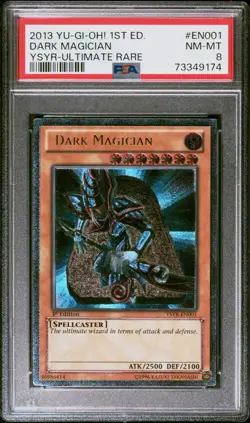 Yu-Gi-Oh! PSA 8 Dark Magician Ultimate Rare 1st Edition YSYR-EN001 - Image 1
