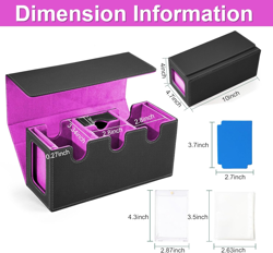 MTG Deck Box with 2 Commander Display, 4-In-1 Card Deck Case, Strong Magnet Card - Image 2