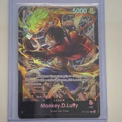 Bandai One Piece CCG Monkey D. Luffy ST14-001 Foil Leader 5000 Power 3d2y Card - Image 1