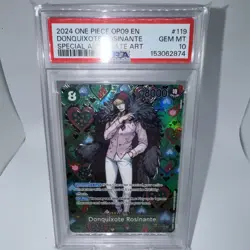 Donquixote Rosinante One Piece OP09 #119 Special Alt Art Foil PSA 10 - Image 1