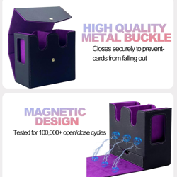 MTG Commander Deck Box, Trading Card Storage Box with Handle & Dice Tray Holds t - Image 4
