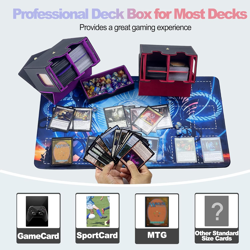 MTG Commander Deck Box, Trading Card Storage Box with Handle & Dice Tray Holds t - Image 5