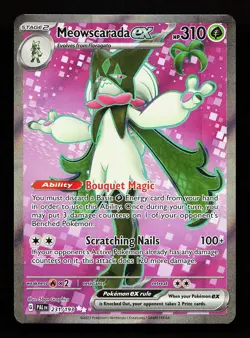Meowscarada ex 231/193 Ultra Rare Paldea Evolved Pokemon Card - Image 1