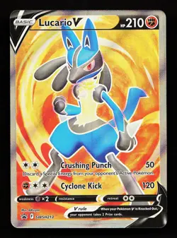 Lucario V SWSH213 Promo Sword & Shield Promo Pokemon Card - Image 1