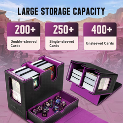 MTG Deck Box, MTG Commander Card Deck Box with Commander Display & Dice Tray Fit - Image 3