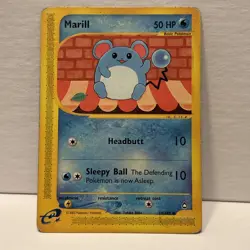 Marill - Aquapolis 53/147 2002 - E Reader - Pokemon TCG Card - WOTC - MP - Image 1