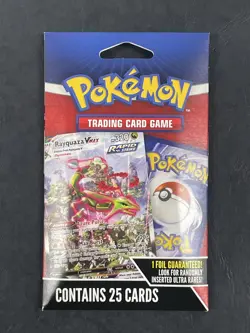 Pokemon Sealed TCG Rayquaza VMax With 25 Cards And 1 Guaranteed Foil Card-SEALED - Image 1