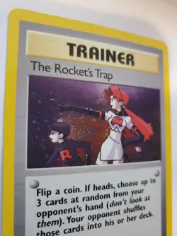 The Rocket's Trap Gym Holo Pokemon Card Base Jungle Fossil WOTC Mint - Image 2
