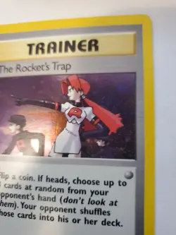 The Rocket's Trap Gym Holo Pokemon Card Base Jungle Fossil WOTC Mint - Image 4