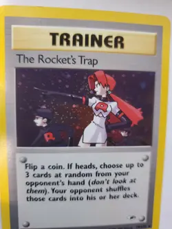 The Rocket's Trap Gym Holo Pokemon Card Base Jungle Fossil WOTC Mint - Image 5