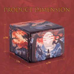 Deck Box for MTG Cards - 2 Dividers, Card Storage Box Holds 110+ Single Sleeved - Image 3