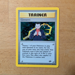 Pokemon Giovanni Gym Challenge Holo Rare Trainer Card 18/132 English 2000 - Image 1