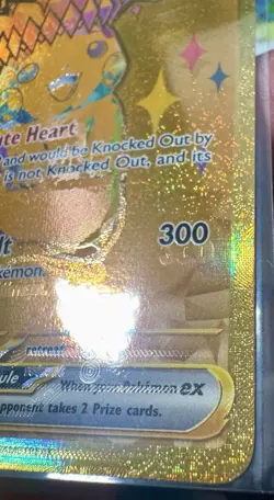 ERROR Pokemon TCG Prismatic Secret Pikachu Gold Card Misprint Texture Shift - Image 3