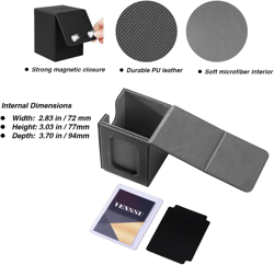 MTG Deck Box with Slot for Commander Display, Patented Design, Fits 100+ Double - Image 2