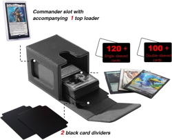 MTG Deck Box with Slot for Commander Display, Patented Design, Fits 100+ Double - Image 3