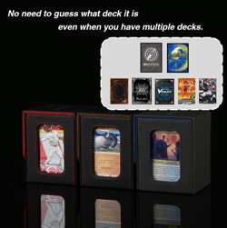 MTG Deck Box with Slot for Commander Display, Patented Design, Fits 100+ Double - Image 5