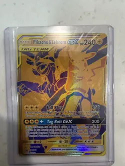 Pikachu & Zekrom GX SM248 SM Promo Holo Basic TAG TEAM GX HP240 Pokemon Card - Image 1