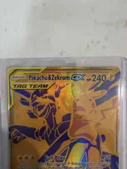 Pikachu & Zekrom GX SM248 SM Promo Holo Basic TAG TEAM GX HP240 Pokemon Card - Image 2