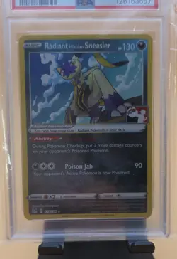 Radiant Hisuian Sneasler 123/196 Prize Pack Series Cards Holo PSA 9 - Image 1