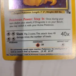 1995 LIMITED **RARE** DRAGONITE Pokemon Card - Image 4
