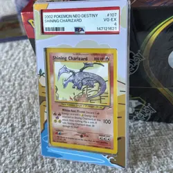 2002 Shining Charizard Neo Destiny Holo Rare Pokemon Card 107/105 PSA 4 VG-EX - Image 1