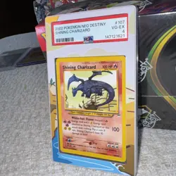 2002 Shining Charizard Neo Destiny Holo Rare Pokemon Card 107/105 PSA 4 VG-EX - Image 4