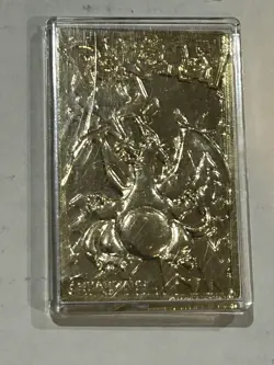 Vintage Pokemon 1999 CHARIZARD Burger King Promo 23k Gold Plated Trading Card - Image 5