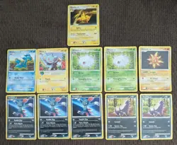 Pokemon Card Set 35ct with 1/2 in Vinyl Binder with Sheet Protectors Great Shape - Image 1