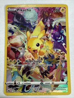 Pokemon Pikachu TCG Card Crown Zenith 160/159 Holo Secret Rare🔥 - Image 1