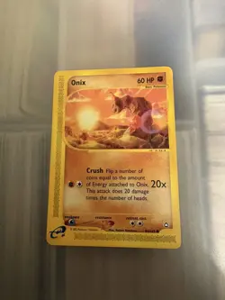 Onix 98/147 2002 Aquapolis Pokemon Card TCG Vintage WOTC Nintendo Common - LP - Image 1