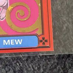 2022 Pokemon Pokedex Mew & Magmar Flash Edition Gold Star Holo Sticker Spanish - Image 5