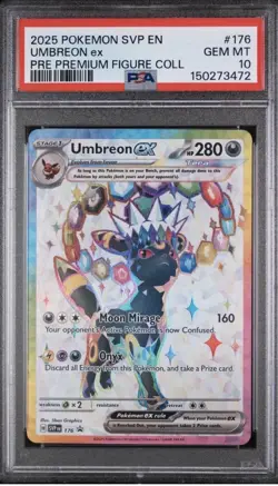 PSA 10 GEM UMBREON EX 176 BLACK STAR PROMO PREMIUM FIGURE COLLECTION POKEMON - Image 1