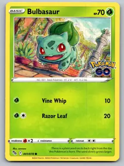 Bulbasaur 001/078 Common Pokemon GO Pokemon Near Mint - Image 1