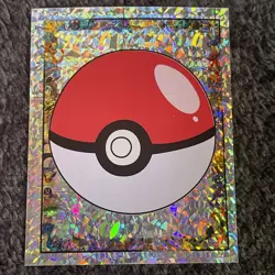 1999 Pokemon Sticker S24 Pokeball Special Glitter Holo Rare Original 151 Border - Image 1